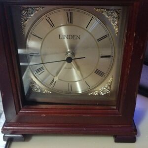 Linden Classic Brown and Silver Wall Clock